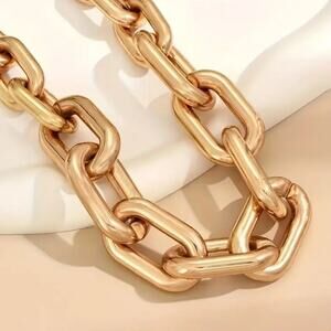 Chunky Chain Necklace Metal Punk Hip Hop Style